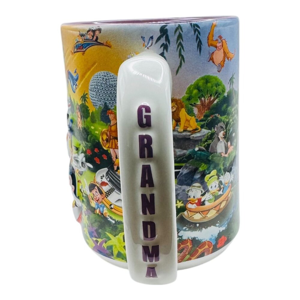 Disney Parks Mug Four Parks One World Characters 3D Granndma Ceramic Exclusive - Picture 7 of 9